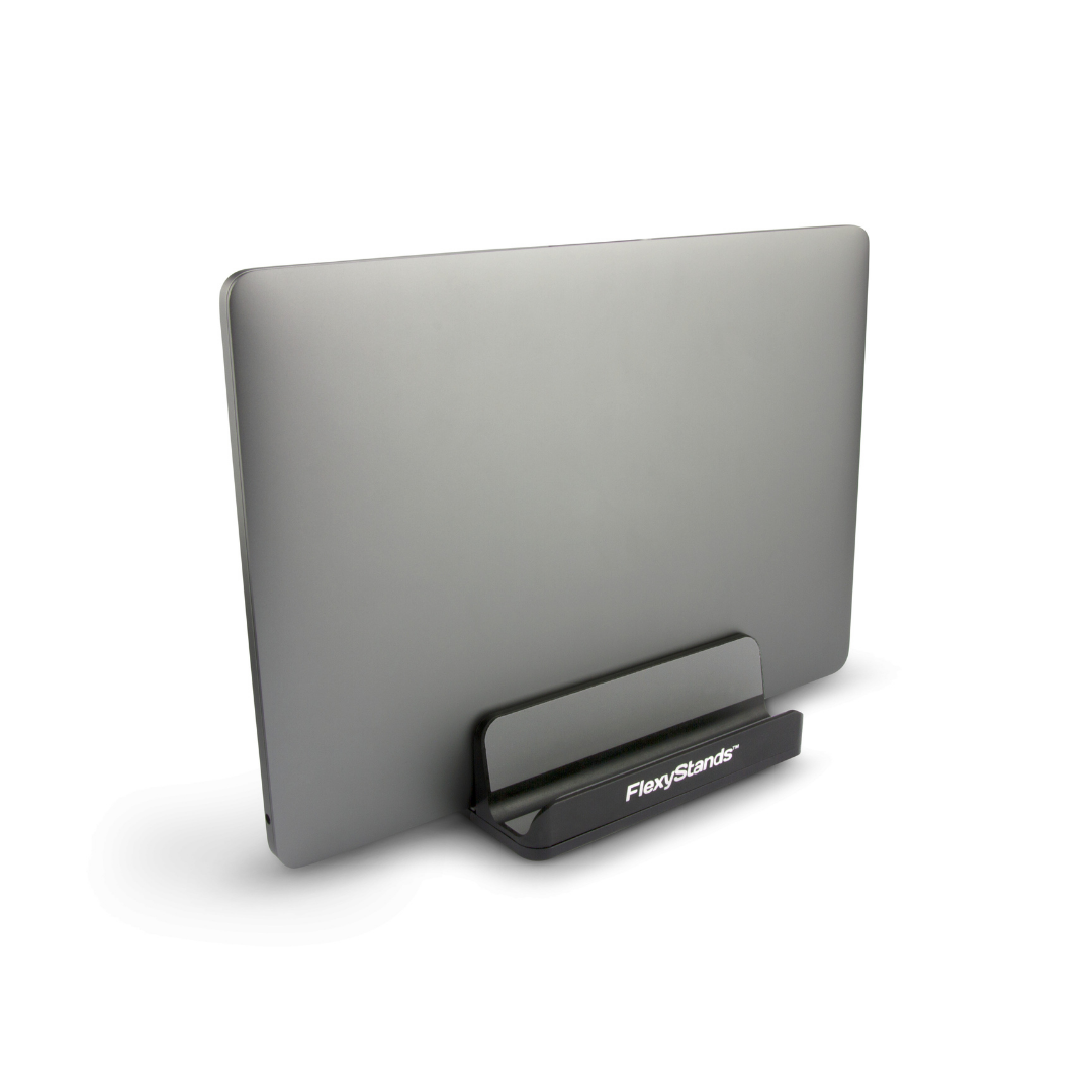 Roei uit einde Zwart LaptopStand™ Verticale Laptop Houder - FlexyStands™ | Hoogwaardige Laptop-  en Telefoonstandaarden