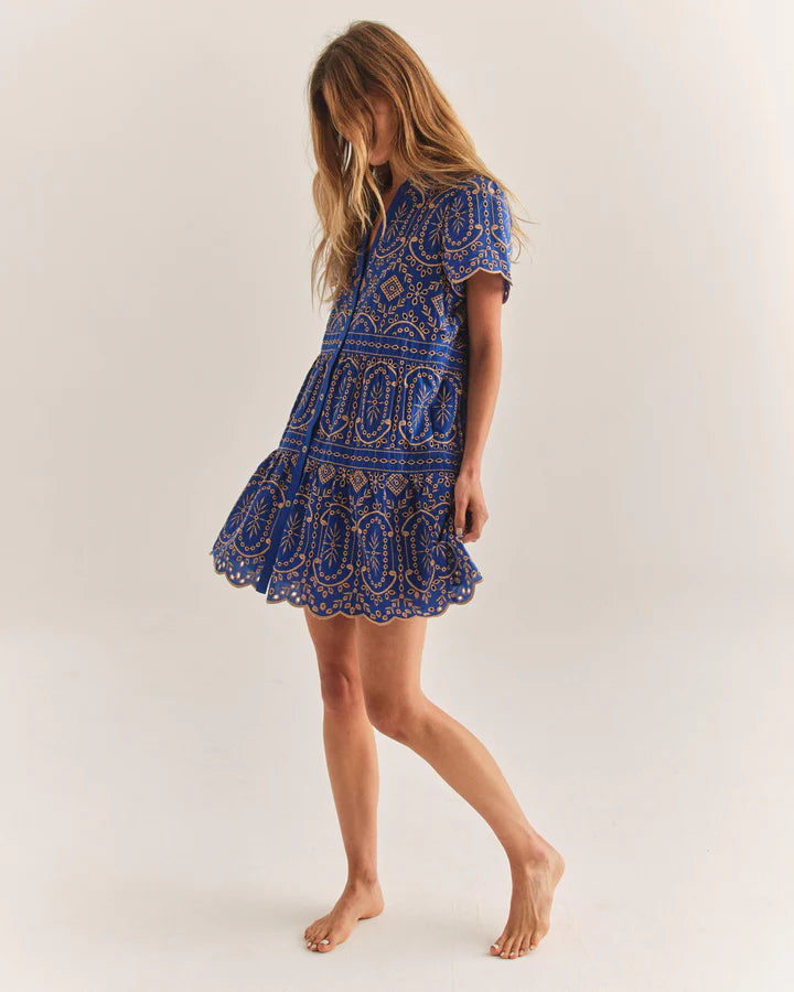 Elsa Mini Dress | Royal Azure Almond