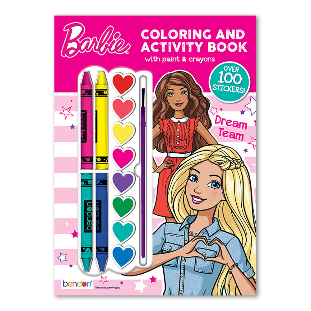 Barbie Coloring Books for Kids Ages 4-8 - Bundle with Barbie Activity Book  with Puffy Stickers Plus Barbie Play Pack, More | Barbie Activity Set for