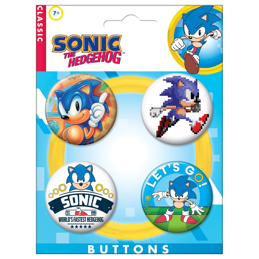 Sonic the Hedgehog Button Set #1 – Sticker Planet