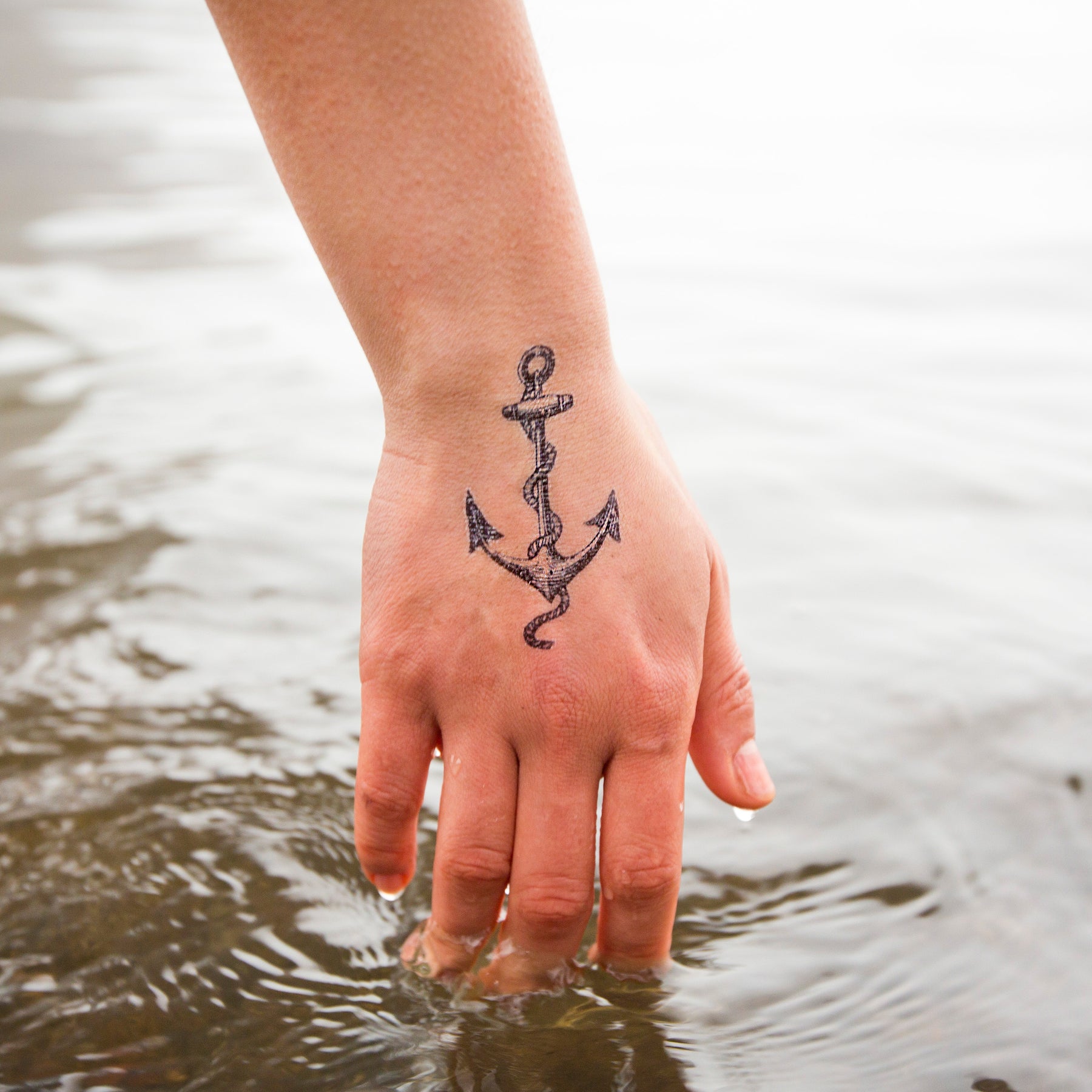 Anchor set of 2 Temporary Tattoo - Etsy