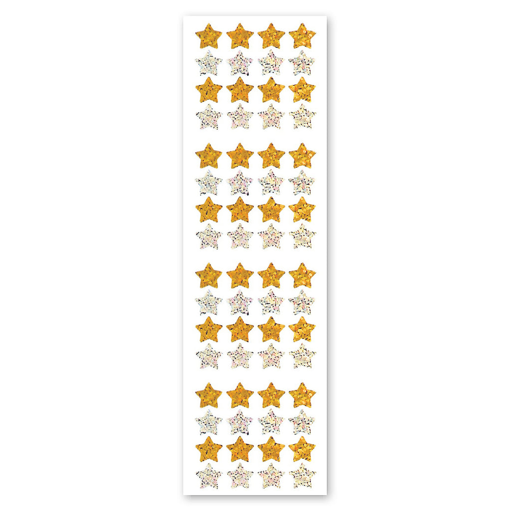 Sun, Moon & Stars Sparkly Prismatic Stickers - Packaged