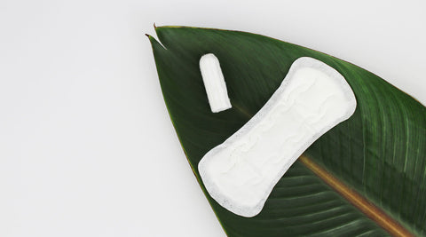 Tampon and Liner on Leaf