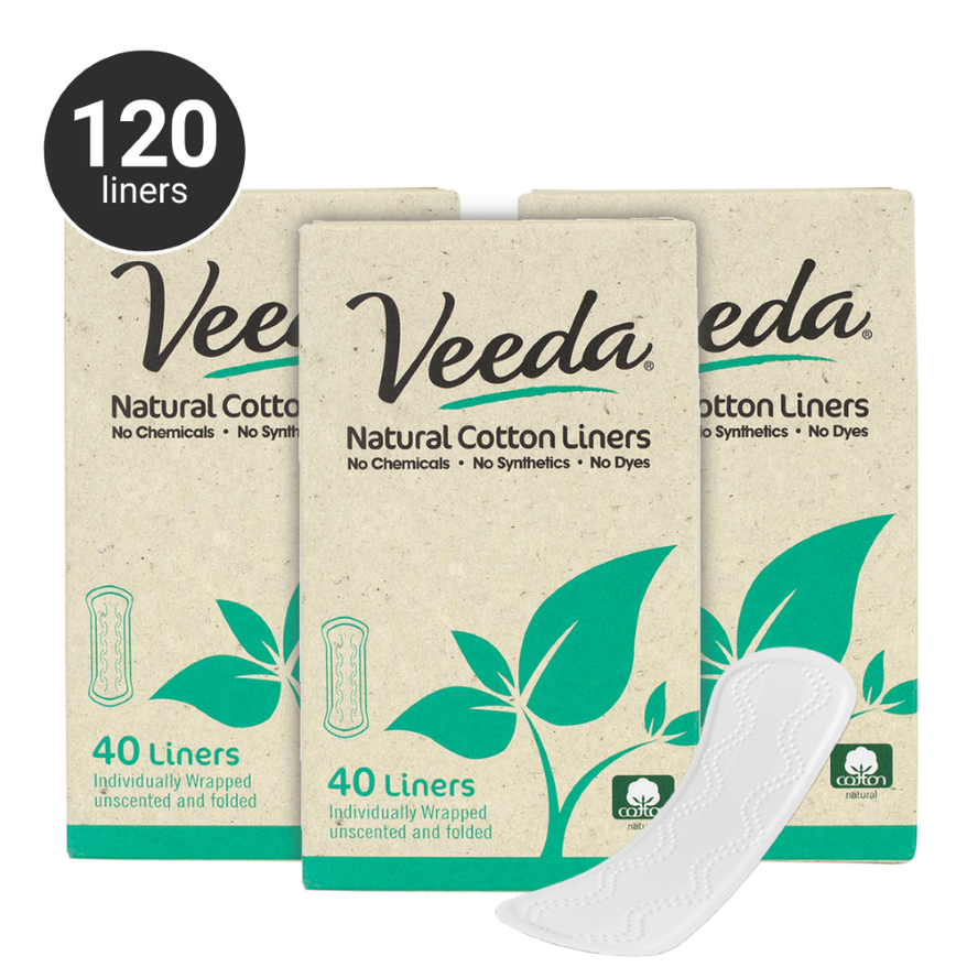  Veeda Natural Premium Incontinence Feminine Pads for Women,  Bladder Leakage Protection, Moderate Absorbency, Unscented, Long Length, 20  Count : Everything Else