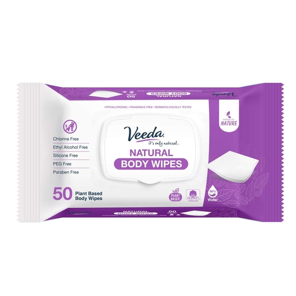 Natural Adult Cleansing Large Size Body Wipes