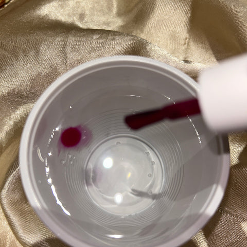 nail varnish drop in water