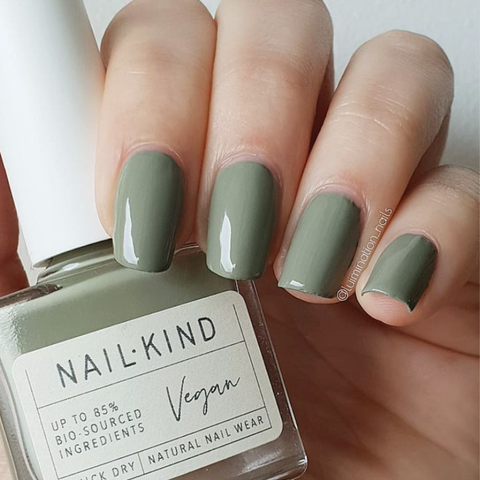 NailKind's Crocodile Smile neutral green nail lacquer