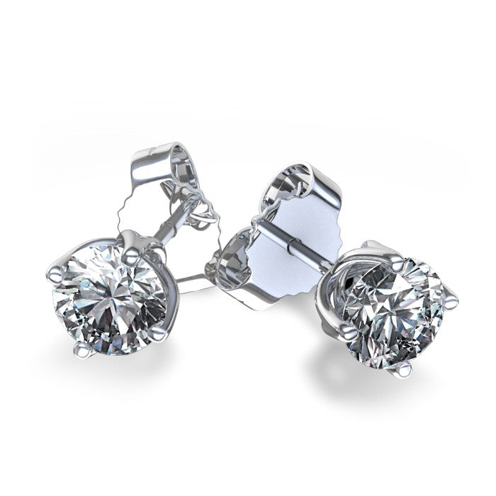 tiffany solitaire diamond earrings