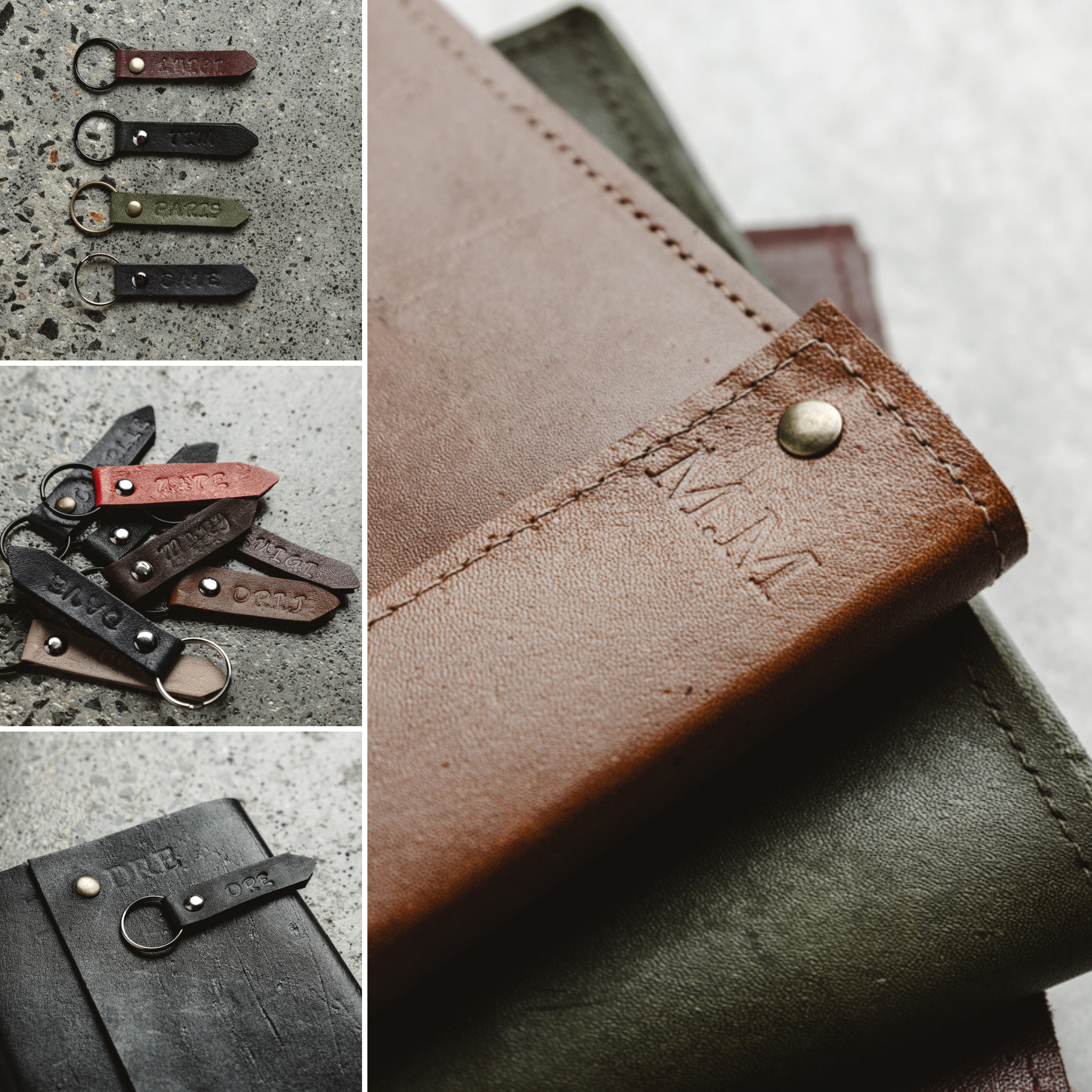 bespoke leather accessories handmade in Melbourne using veg-tanned leather