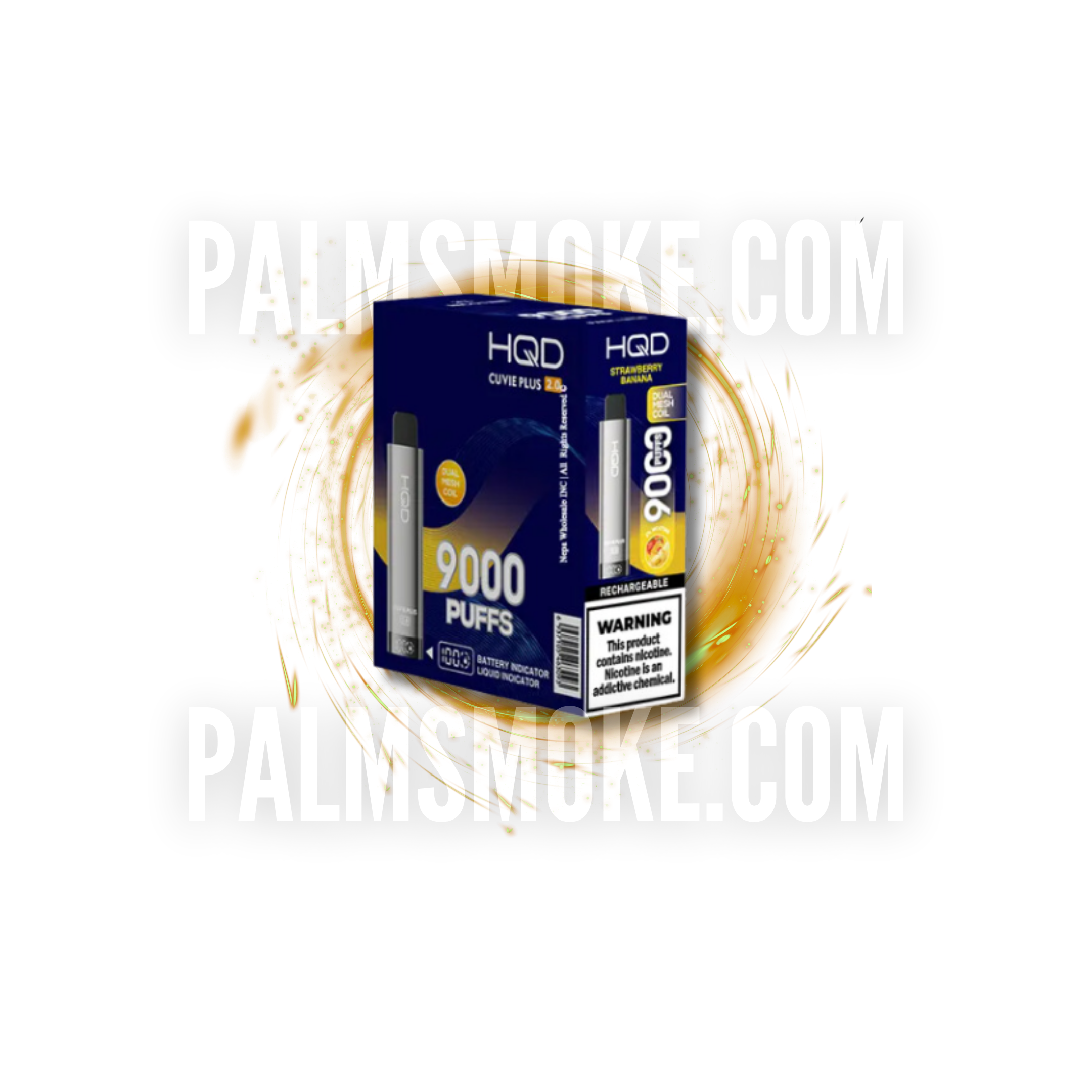 HQD CUVIE PLUS 2.0 DISPOSABLE 9000 PUFFS STRAWBERRY BANANA ⚡