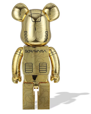 Bearbrick x BAPE x Hajime Sorayama Baby Milo 1000% Gold