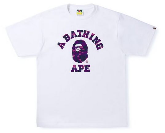 Bape x Bearbrick Camo Bear College Tee