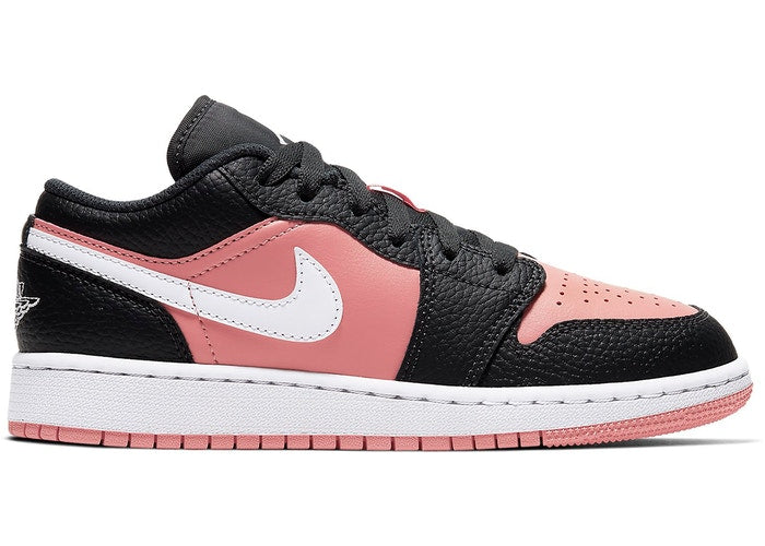 black and pink jordans low top