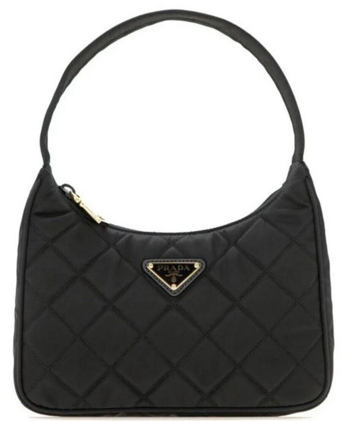 Prada Hobo Mini Quilted Black Nylon Shoulder Bag – shoegamemanila