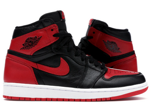 half red and black jordan 1