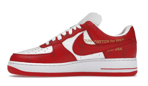 Louis Vuitton Nike Air Force 1 Low By Virgil Abloh White Red ...