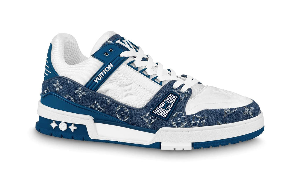 Louis Vuitton Trainer White Monogram Denim White – Tenisshop.la