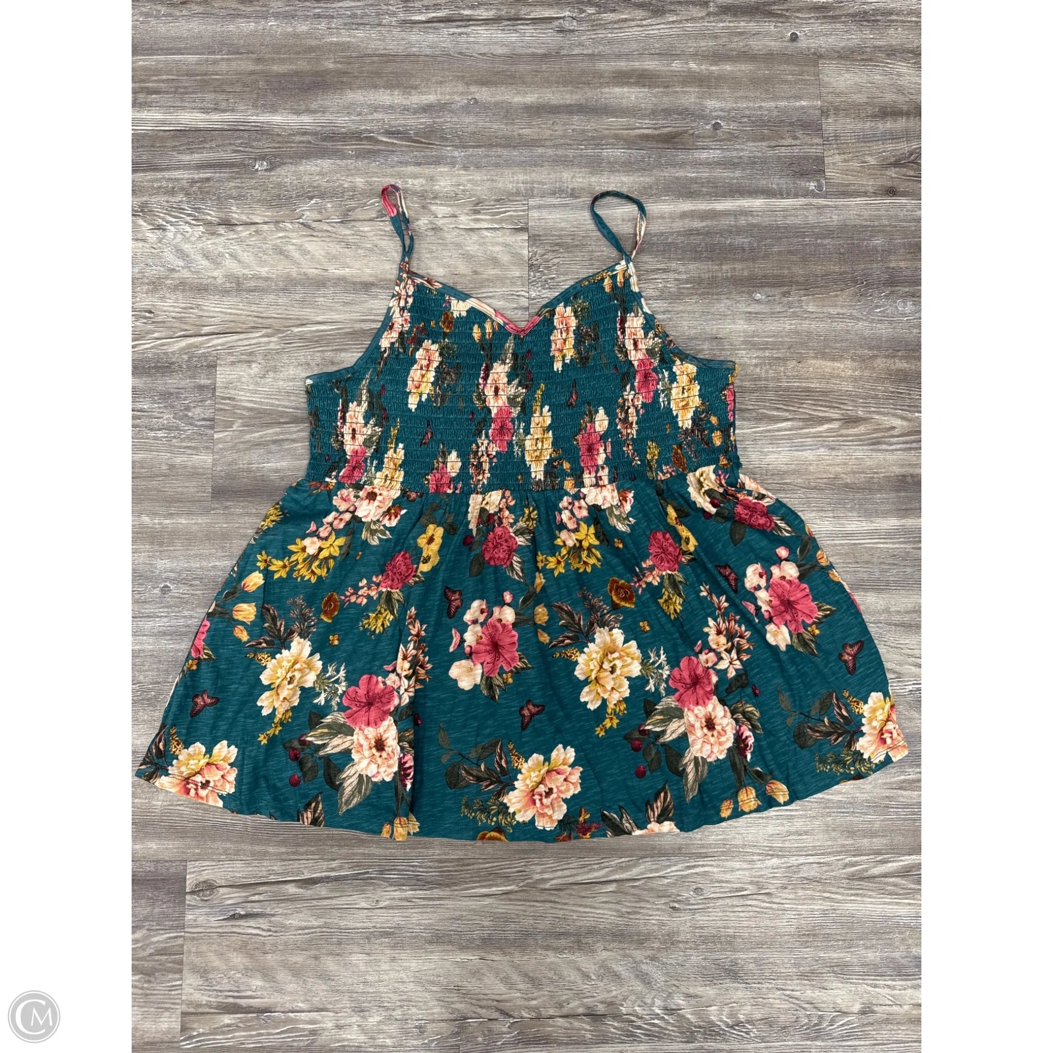 Top Sleeveless By Torrid In Green, Size: 2x