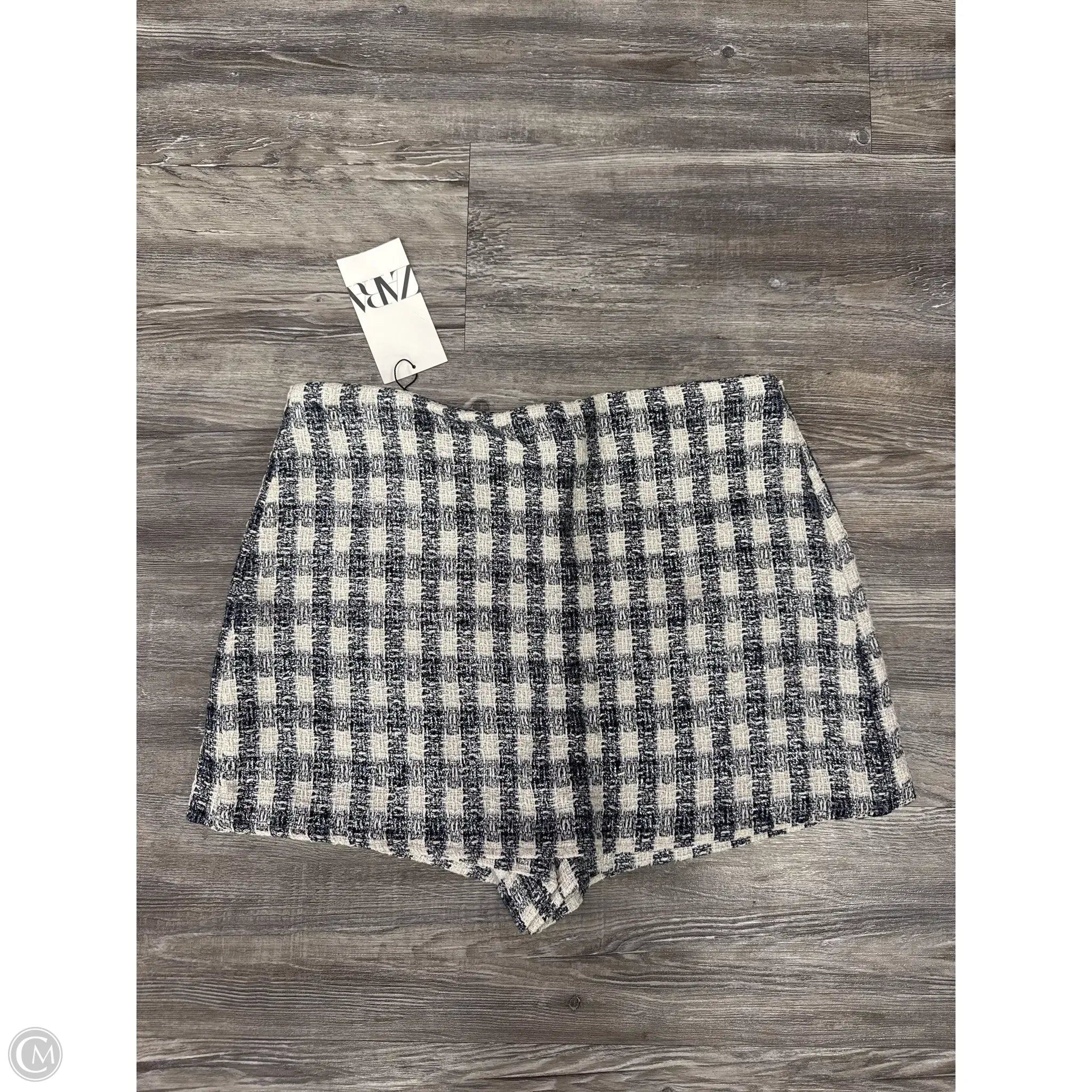Skort By Zara In Plaid Pattern, Size: L