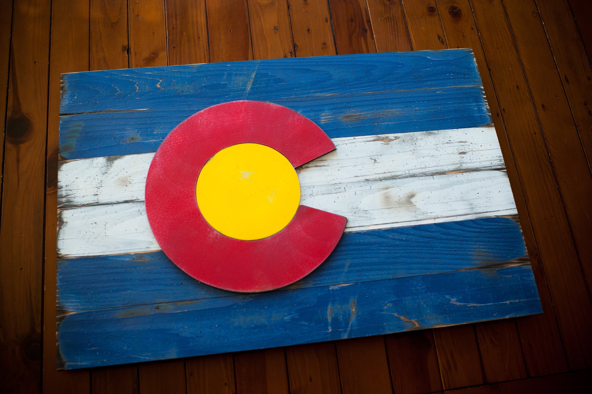 Patriot Wood's Vintage Colorado Wood flag 