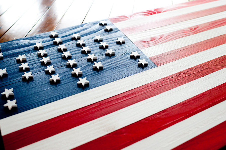 Wooden replica of the Fort Sumter flag