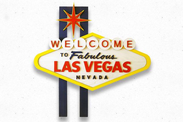 Welcome To Las Vegas Wood Sign Patriot Wood