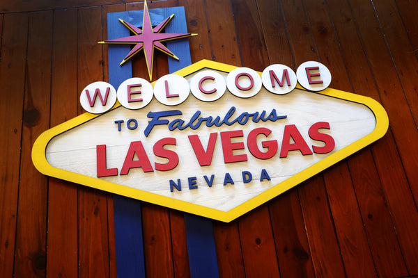 Welcome To Las Vegas Wood Sign Patriot Wood