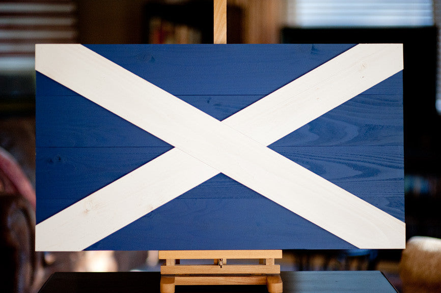 Scotland Wood Flag (Saint Andrew's Cross) fra Patriot Wood