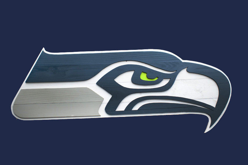 Seattle Seahawks Mascot 3D Vintage Metal Wall Art – Hex Head Art