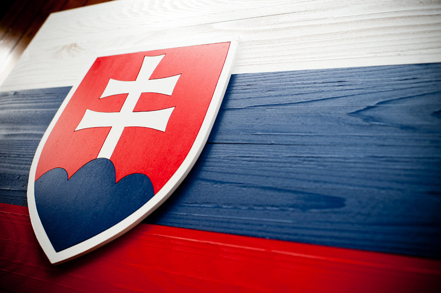 Slovakia wood flag from Patriot Wood