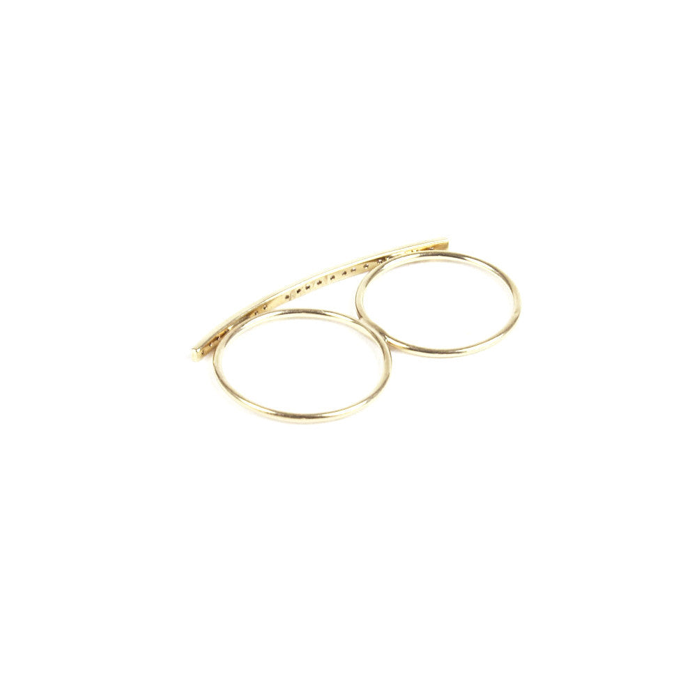 BAR KNUCKLE RING | 14K YELLOW GOLD