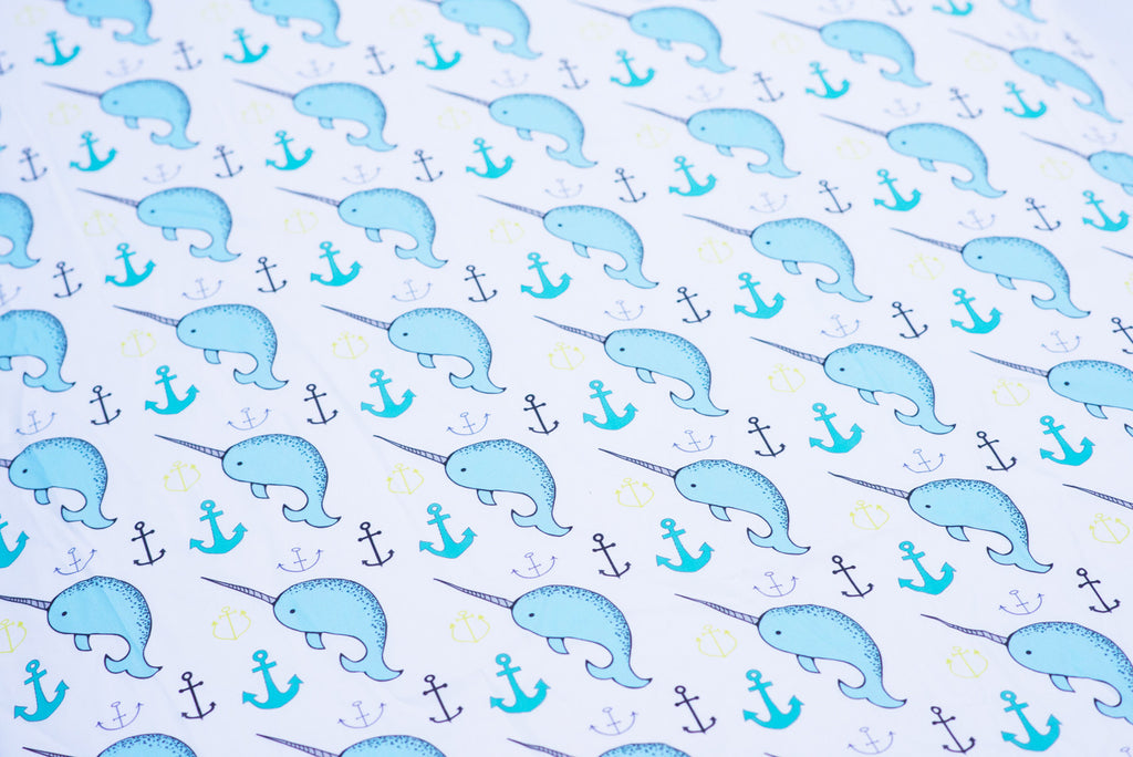 narwhal crib sheet