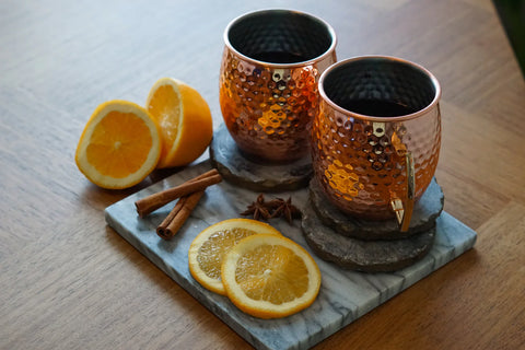 Mulled wine for two, made with Tanglewood Winery's Frontenac