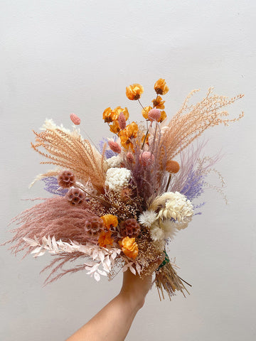 Purple Dried and Preserved Flower Arrangement - East Olivia