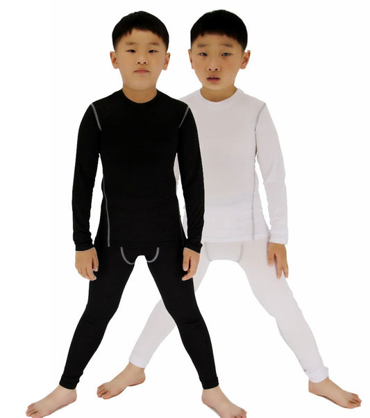 LANBAOSI Boys Girls Base Layers Compression Shirts&Pants Long Johns Set Size  12 