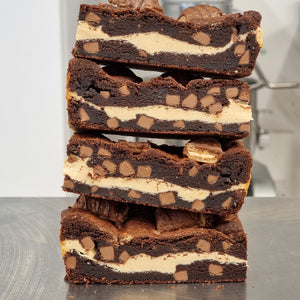 Double Chocolate stuffed Kinder Bueno Cookie Bar