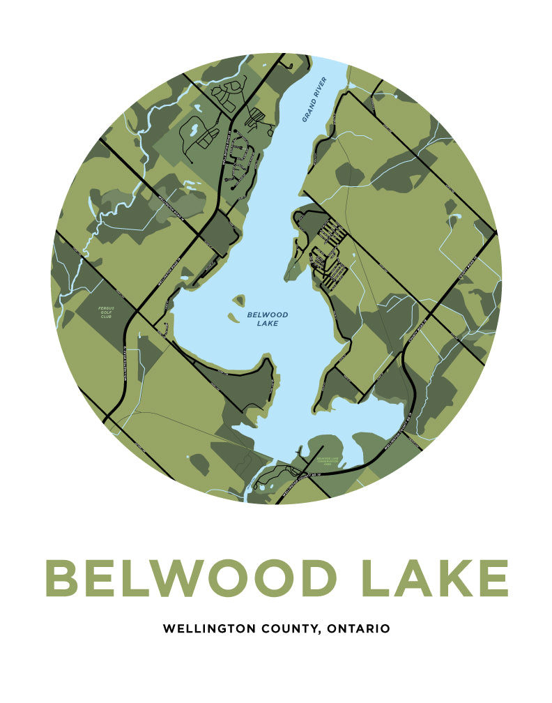 Belwood Lake Map Print – Jelly Brothers