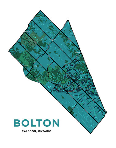 Bolton Ontario Map Print Jelly Brothers   Bolton Full Large 