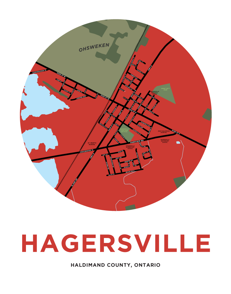 map of hagersville ontario Hagersville Map Print Jelly Brothers map of hagersville ontario