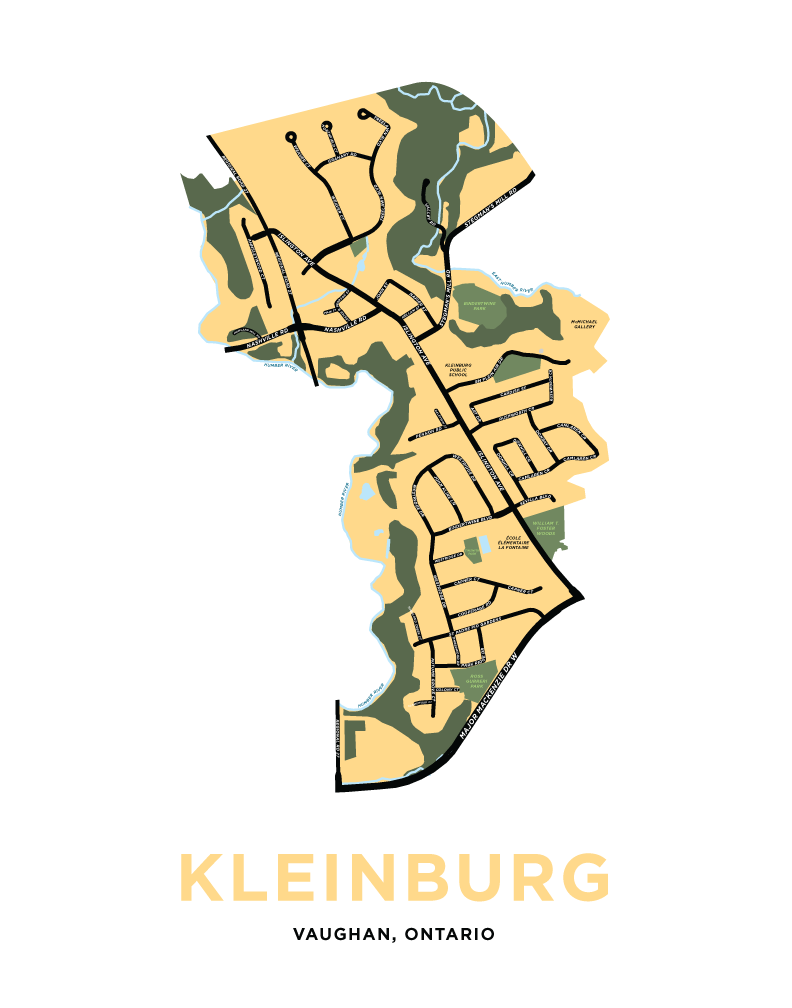 Kleinburg Map Print Jelly Brothers   Kleinburg 