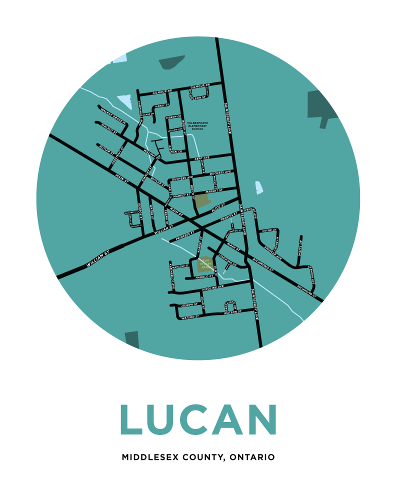 Lucan Map Print - Jelly Brothers