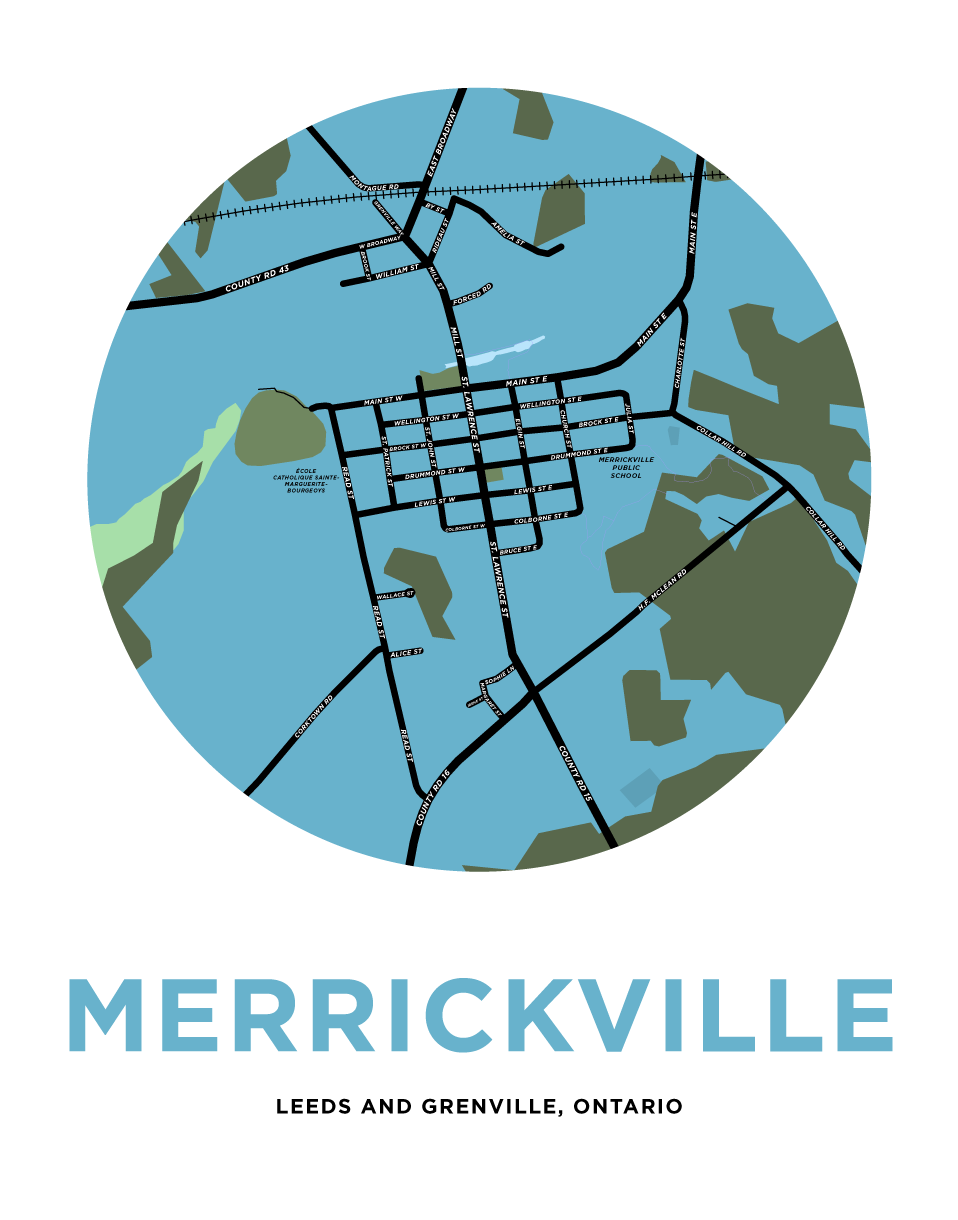 Merrickville Map Print Jelly Brothers   Merrickville 