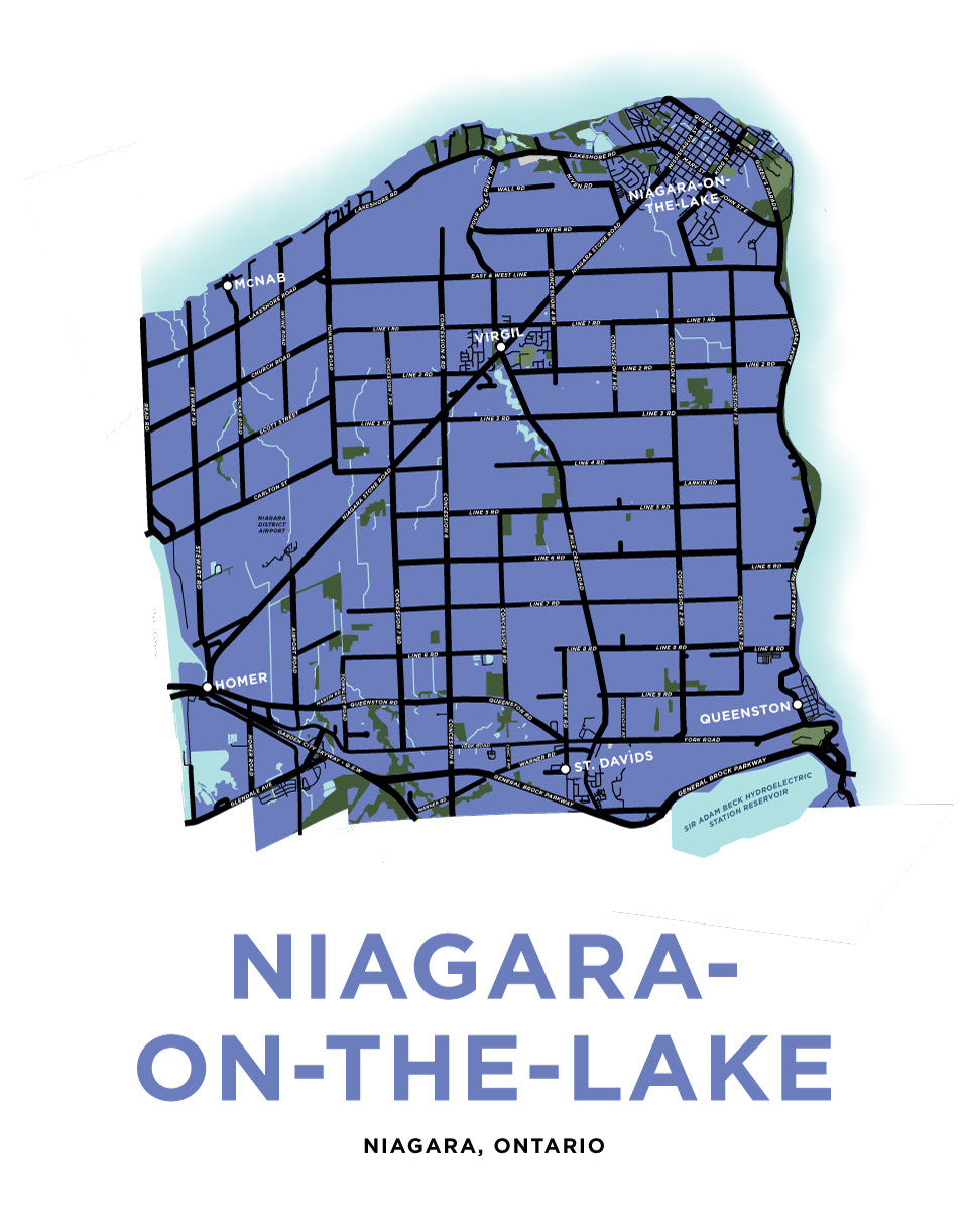 Niagara On The Lake Map Print Full Municipality Jelly Brothers   NOTL Muni 