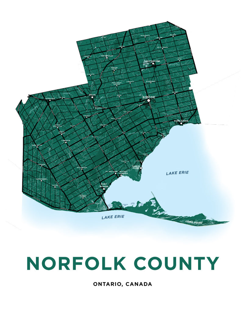 Norfolk County Map Print Jelly Brothers   NorfolkCounty 1024x1024 