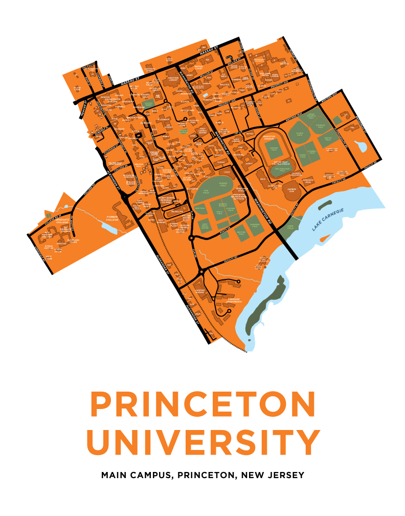 Princeton University Campus Map Print Jelly Brothers   Princeton 1024x1024 