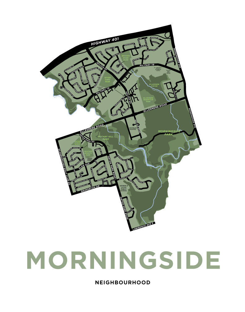 Morningside Neighbourhood Map Print Jelly Brothers   Scarborough Morningside 1024x1024 