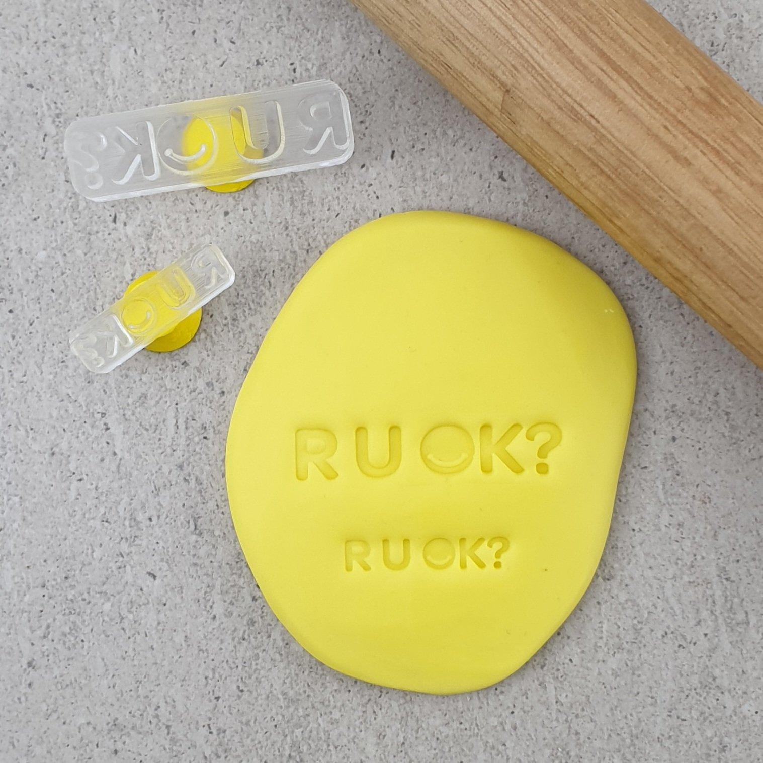 R U OK CHARITY APPROVED 60MM COOKIE EMBOSSER | Cake Decorating Central