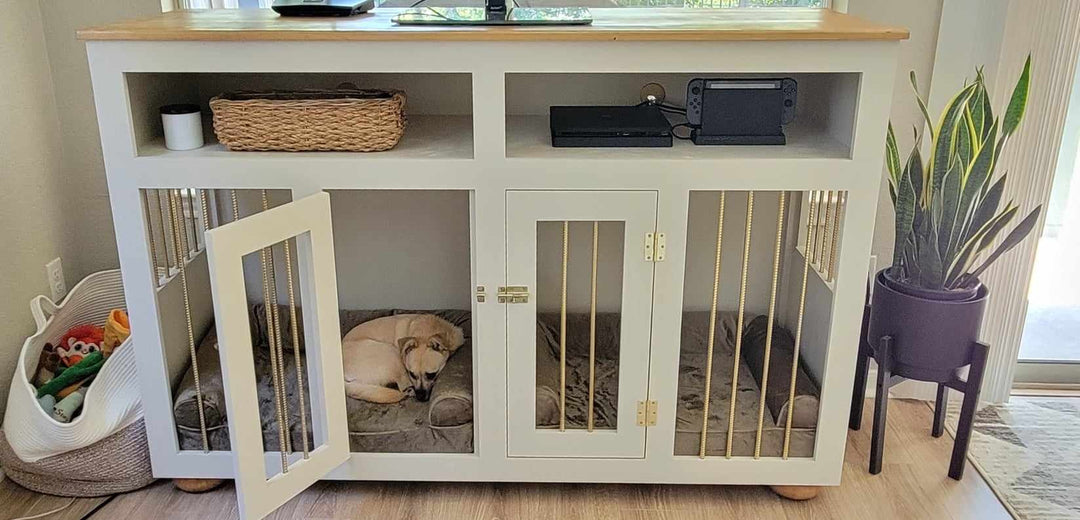 Dog Crate Entertainment Center — Nygaard