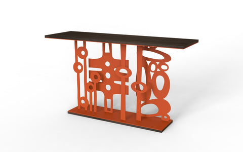 Dali Console Table in Leonardo Orange