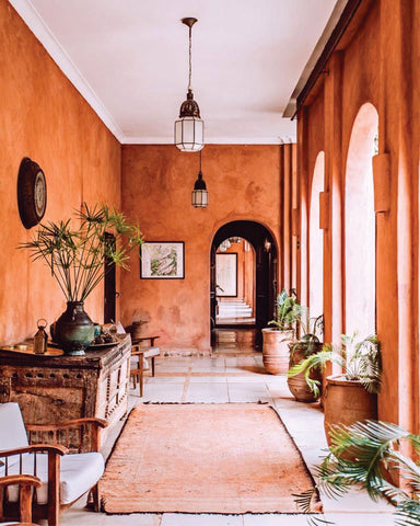 Mediterranean courtyard walkway